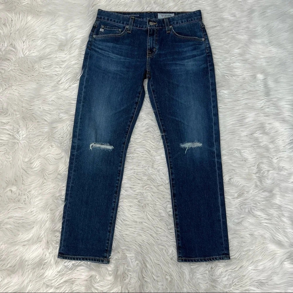 NWOT AG Ex-Boyfriend Slouchy Slim Boyfriend Jeans 11 Years Interrupted Denim 27 - Picture 2 of 11